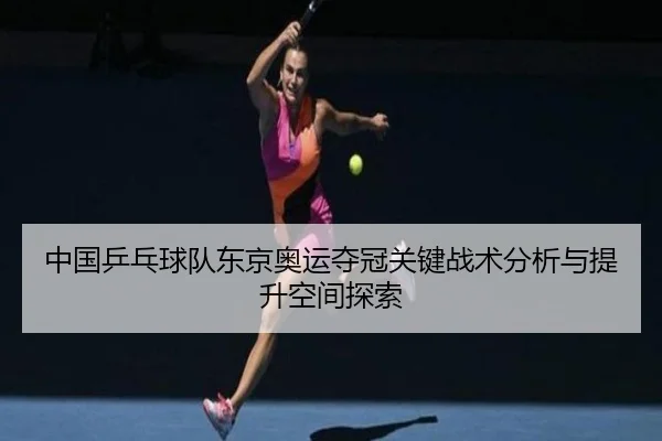 中国乒乓球队东京奥运夺冠关键战术分析与提升空间探索